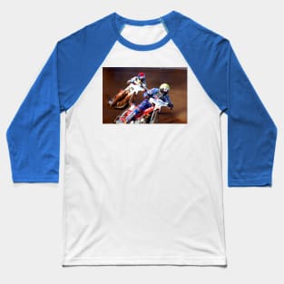 Great Britain Speedway Motorcycle Action Baseball T-Shirt